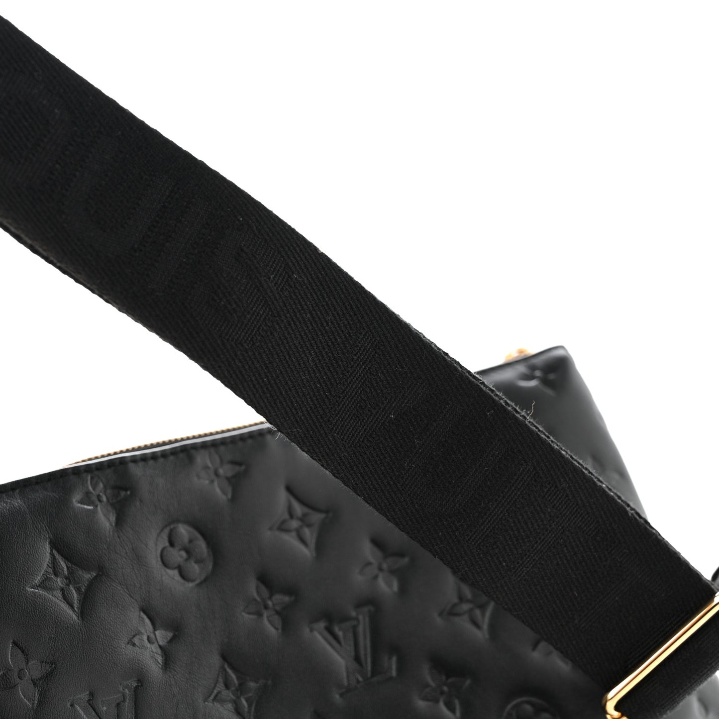 Lambskin Embossed Monogram Coussin PM Black