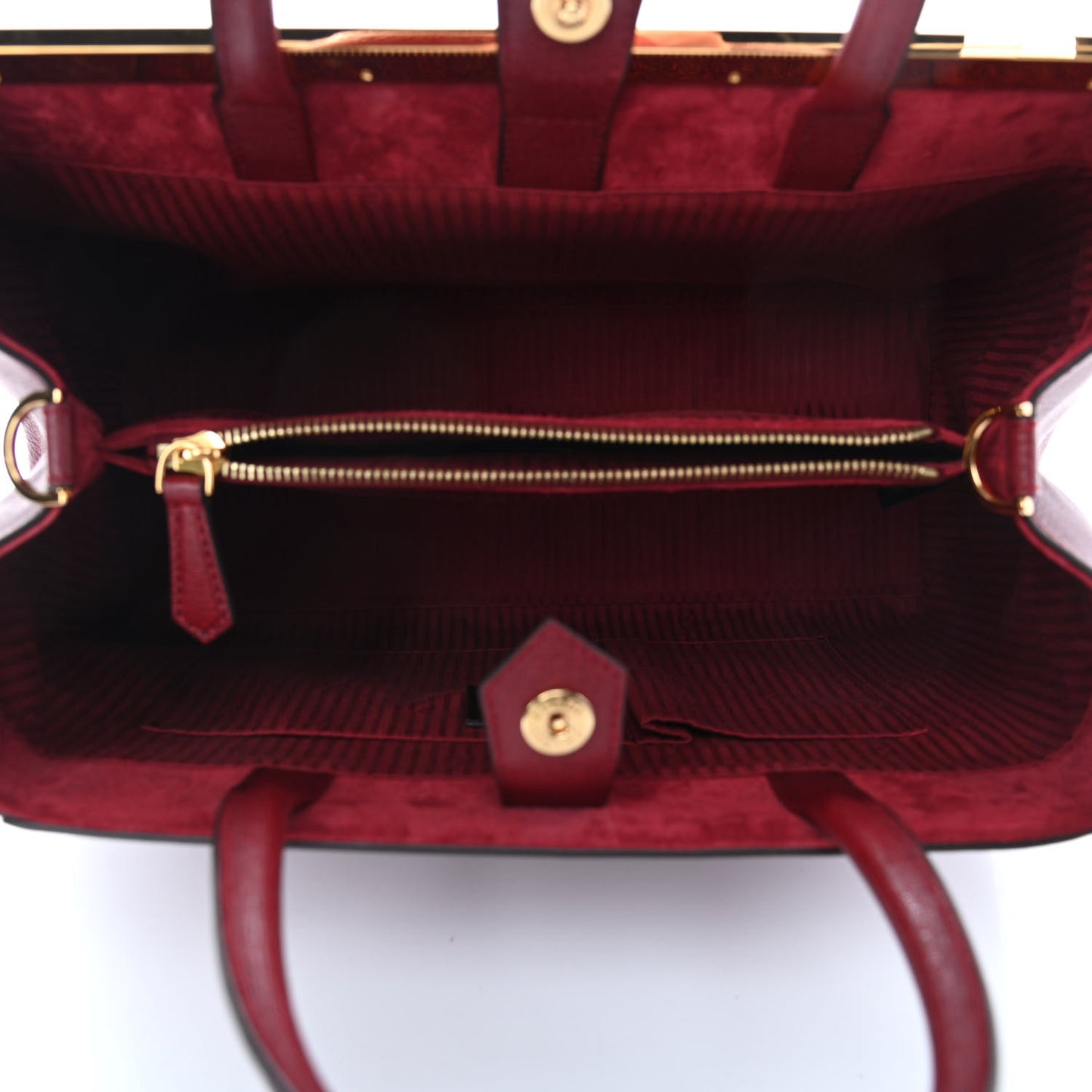Vitello Elite Regular 2Jours Tote Rosso Scuro Ciliegia