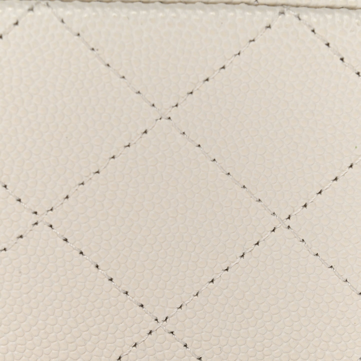 Caviar Quilted Small Double Flap White