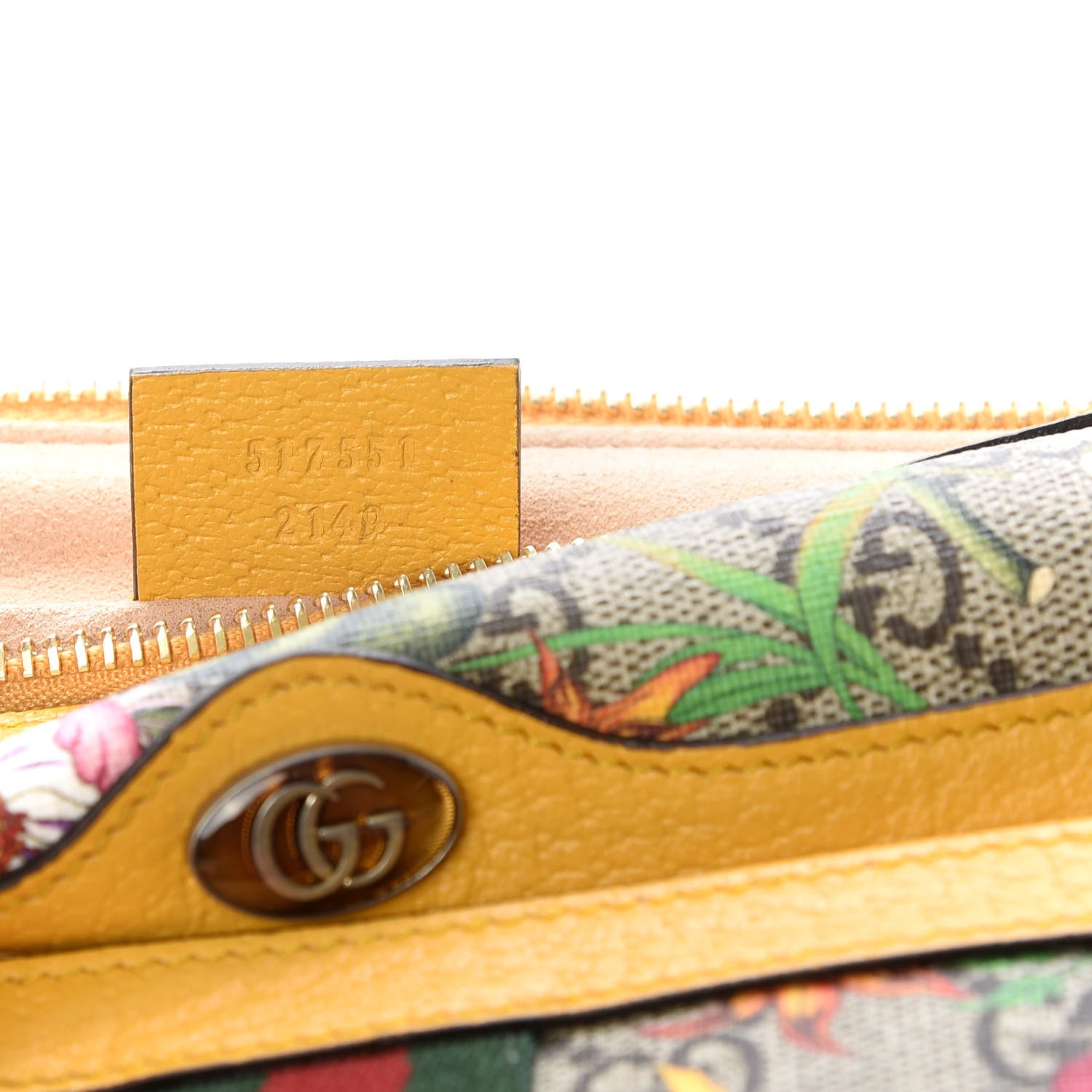 Gucci GG Supreme Monogram Flora Large Ophidia Pouch Clutch Beige Multicolor Crop 7 of 9