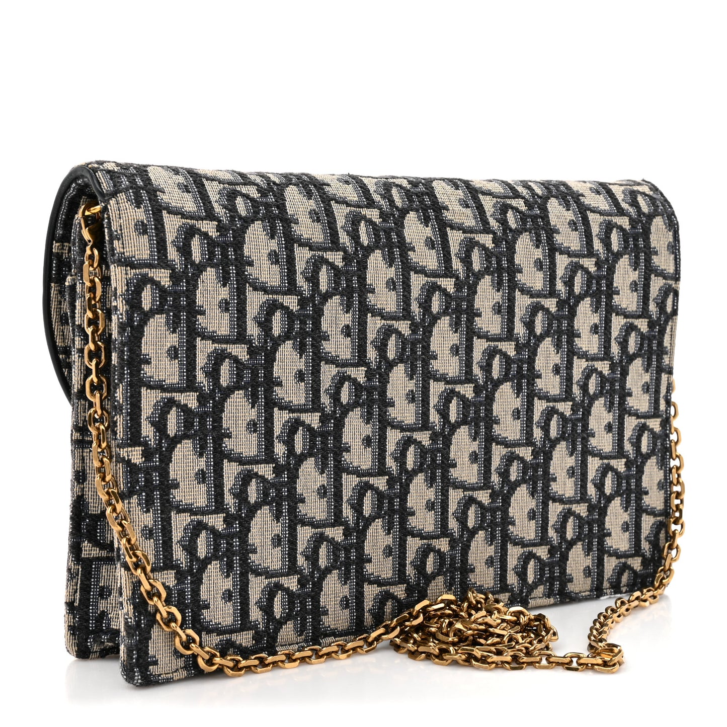Oblique Saddle Chain Pouch Blue