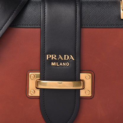 Prada City Calf Saffiano Cahier Crossbody Bag Cotto Black 14 of 14
