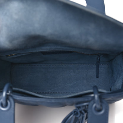 Christian Dior Ultra Matte Calfskin Cannage Small My ABCDior Lady Dior Dark Denim Blue 5 of 13