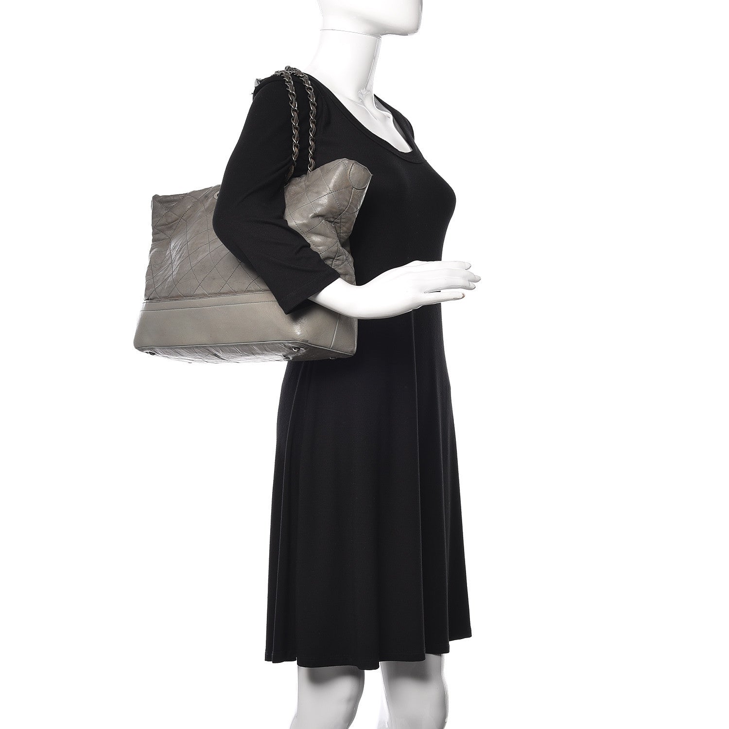 Chanel Iridescent Calfskin VIP Shopping Tote Grey 2 of 34