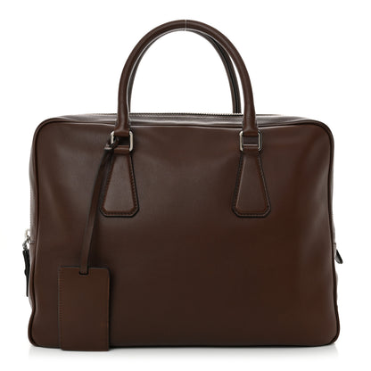 Prada Vitello City Travel Briefcase Bruciato 1 of 10