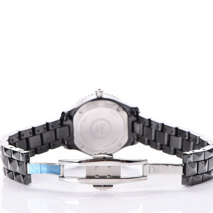 Christian Dior Stainless Steel Ceramic Diamond 28mm Dior VIII Quartz Watch Black 5 of 6