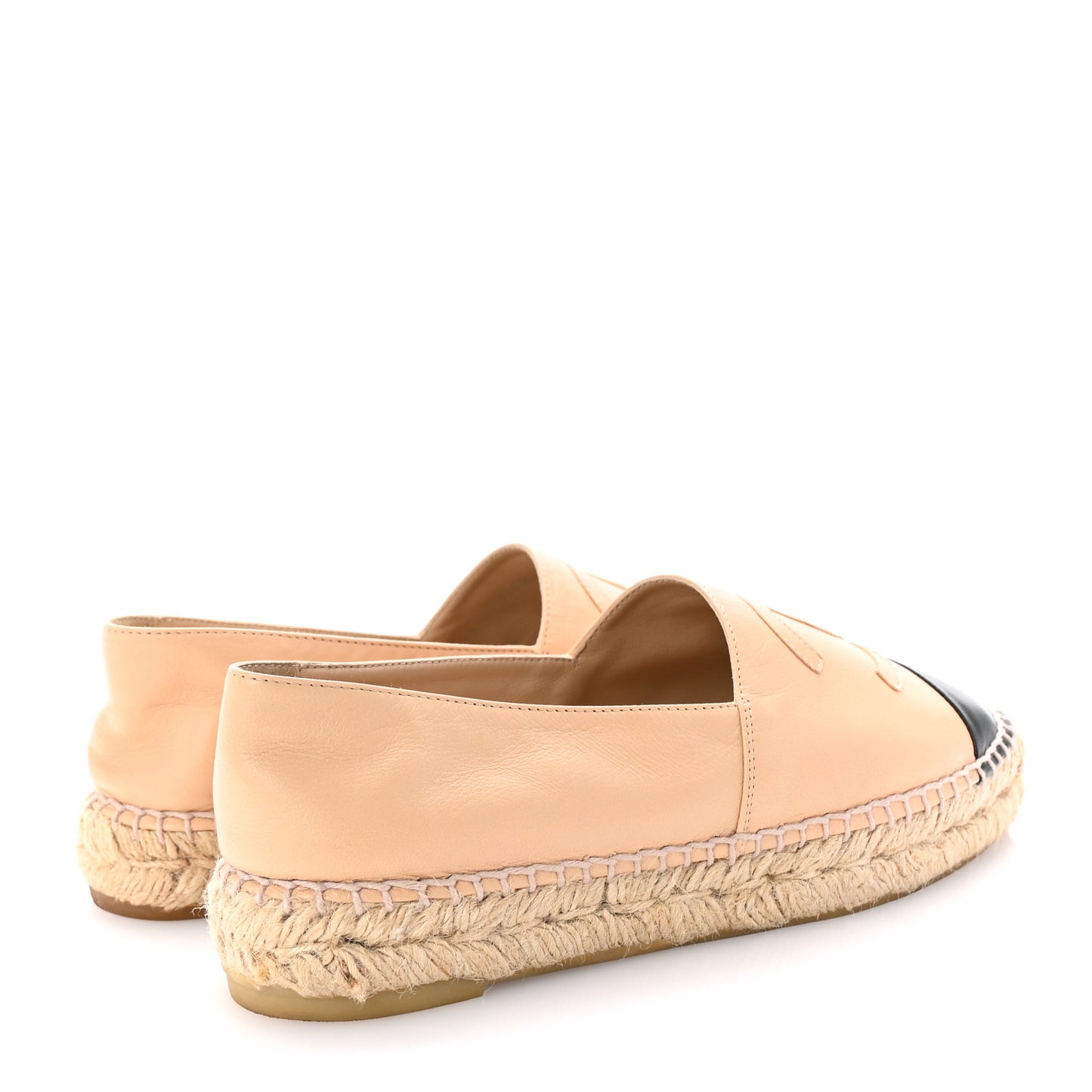 Lambskin CC Espadrilles 38 Beige Black