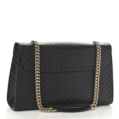 Gucci Soft Microguccissima Medium Emily Chain Shoulder Bag Blue 3 of 8