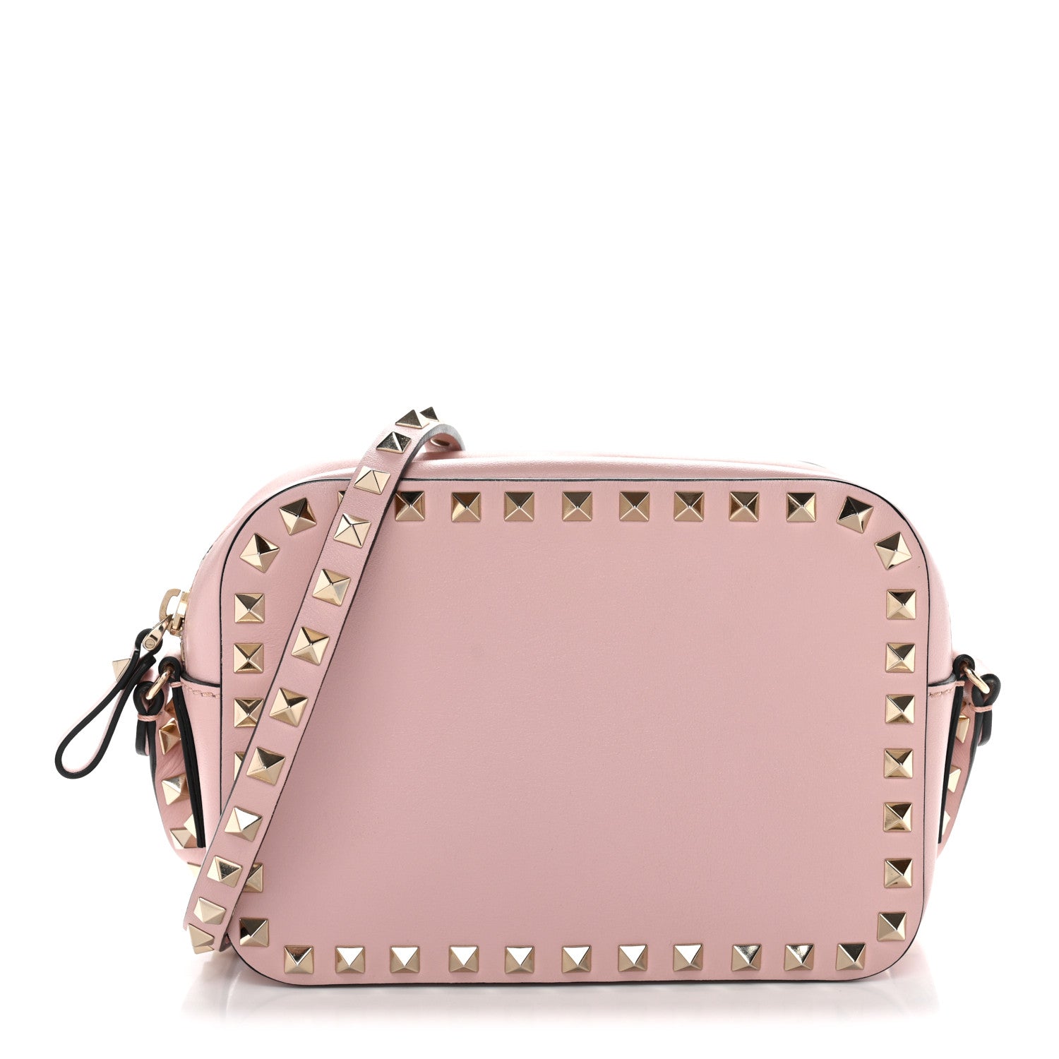 Valentino Garavani Calfskin Rockstud Camera Crossbody Bag Water Rose 1 of 9