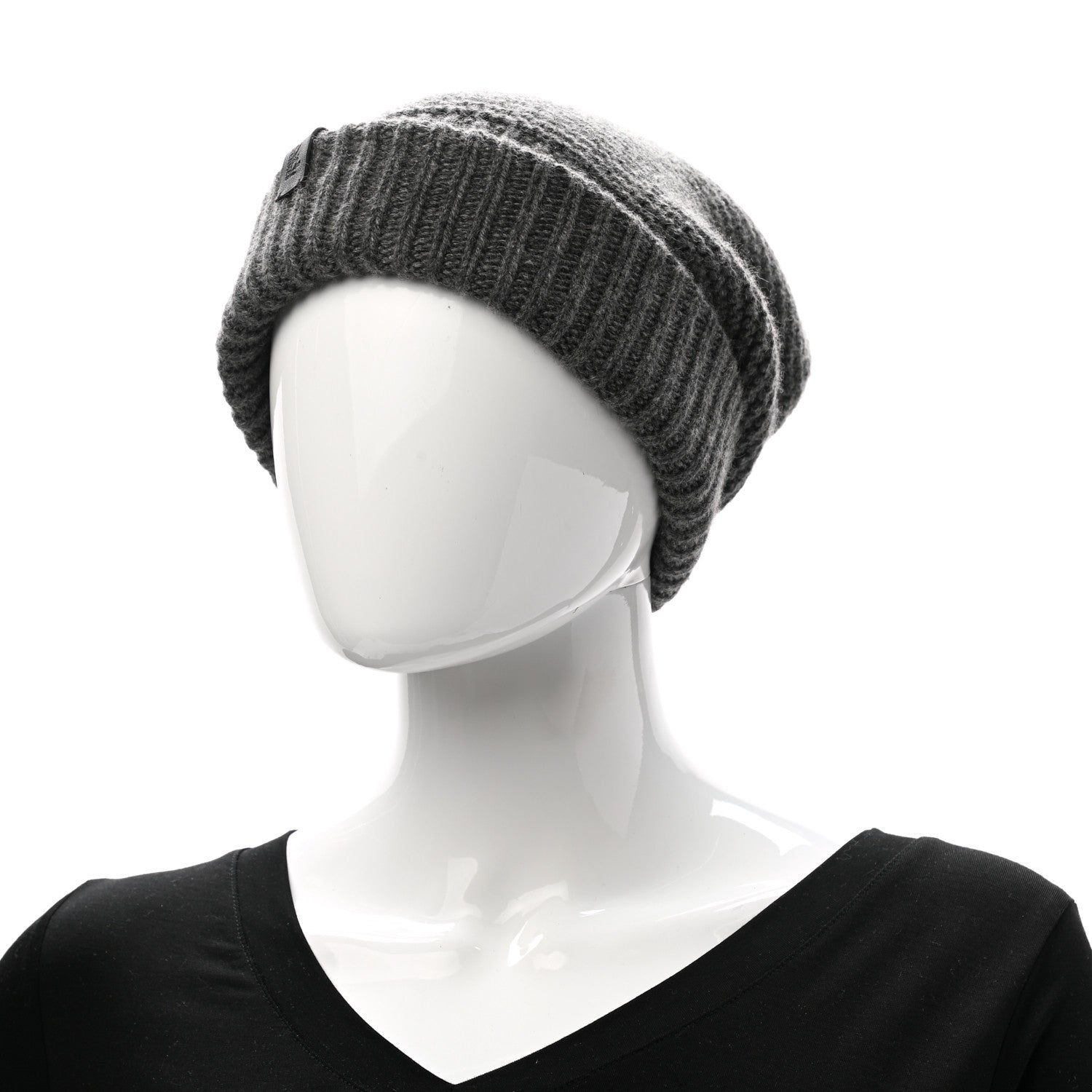 Hermes Cashmere Beanie Hat M Gris Chine 2 of 5