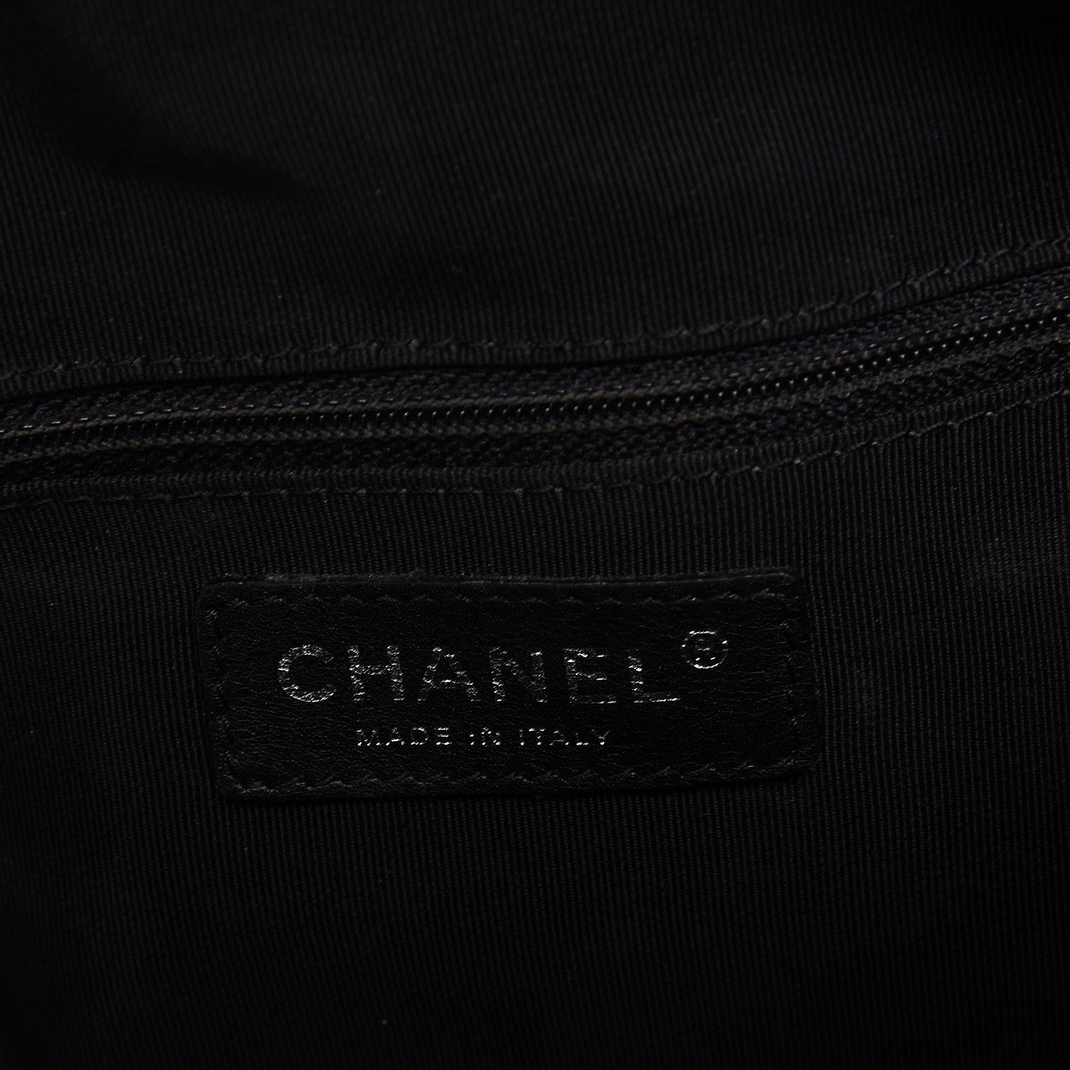 Chanel Calfskin Chevron CC All Day Long Boston Black 6 of 14