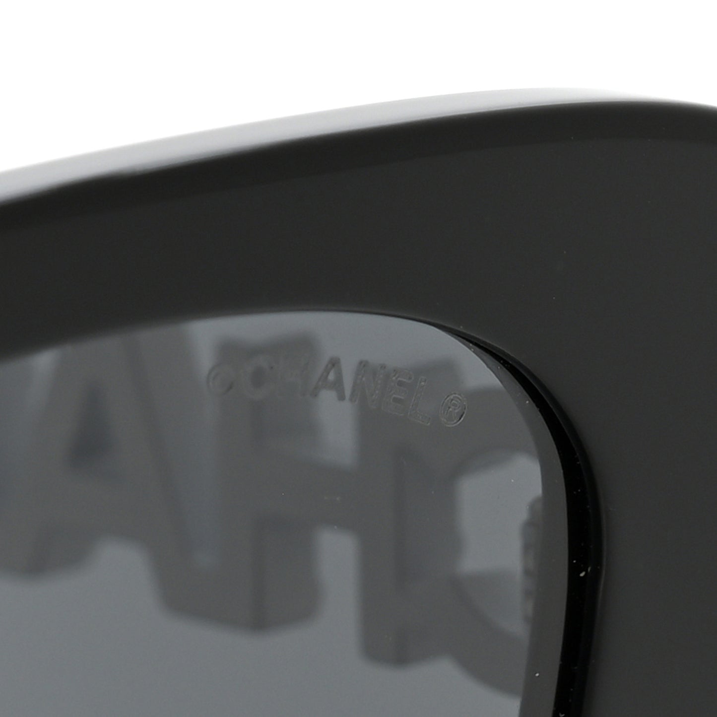Acetate Strass Square Sunglasses 5422-B-A Black White