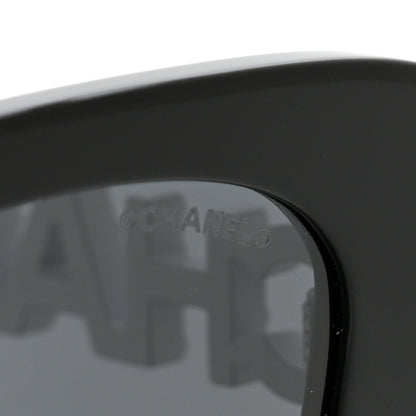 Chanel Acetate Strass Square Sunglasses 5422-B-A Black White 7 of 8