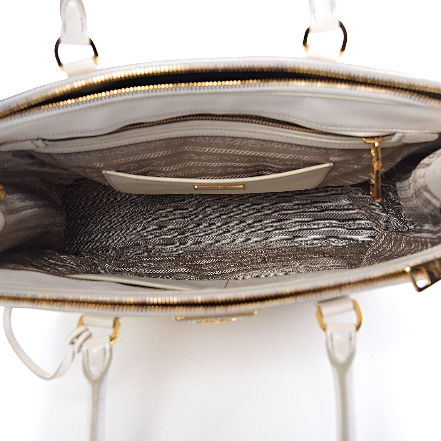 Prada Saffiano Medium Galleria Double Zip Tote Talco 5 of 10