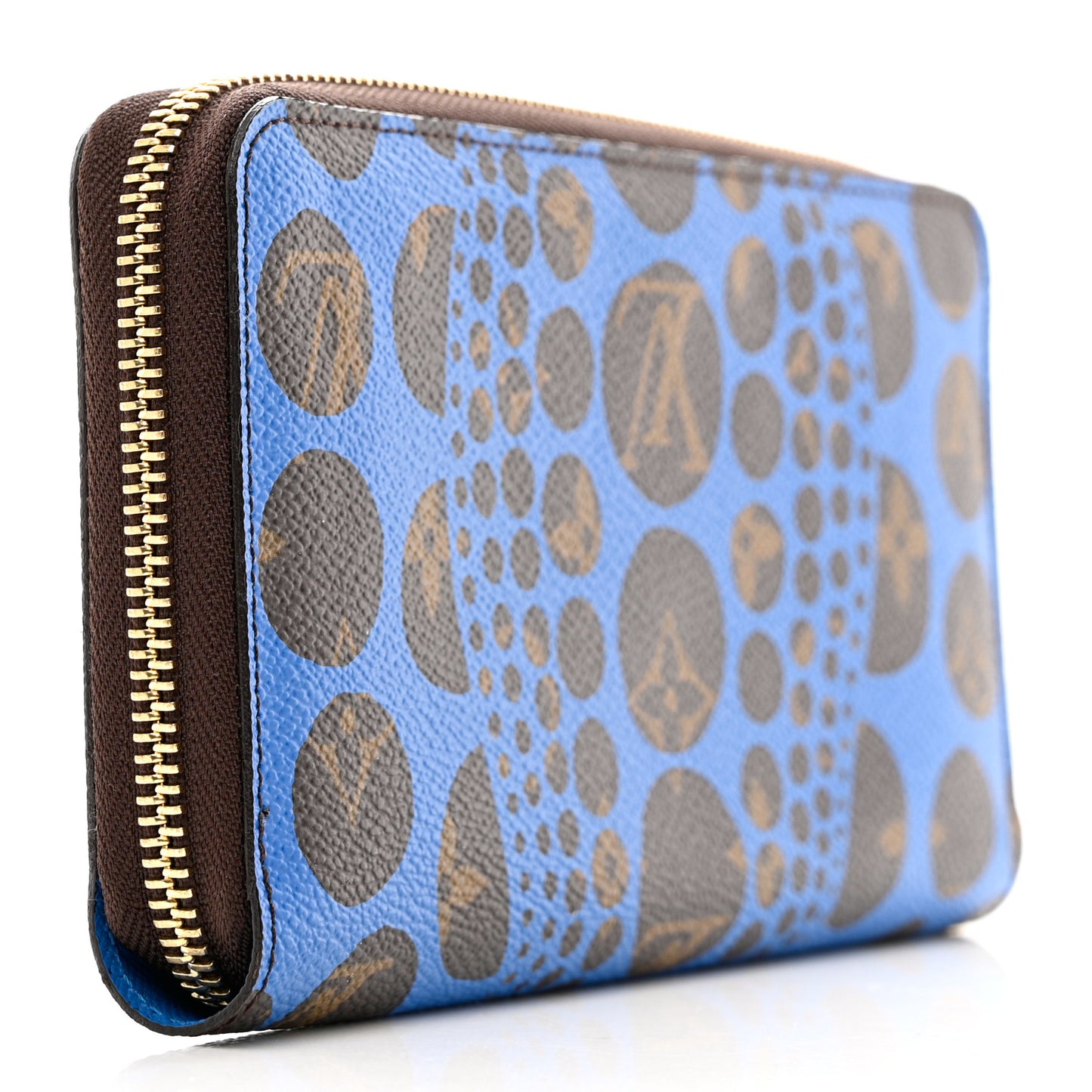 Monogram Kusama Pumpkin Dots Zippy Wallet Blue