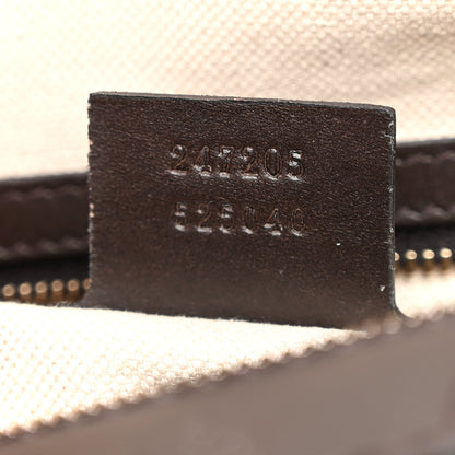 Gucci Monogram Selleria Calfskin Vintage Web Medium Boston Beige Ebony Cocoa 7 of 10