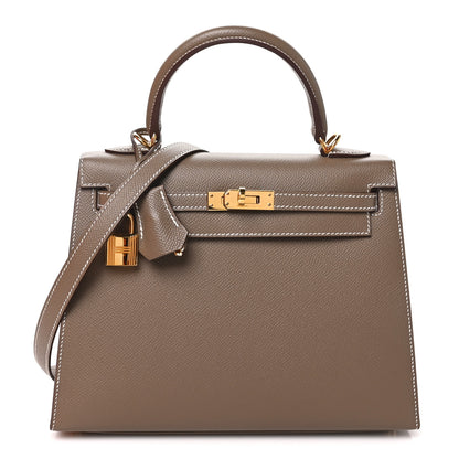 Hermes Epsom Kelly Sellier 25 Etoupe 1 of 11