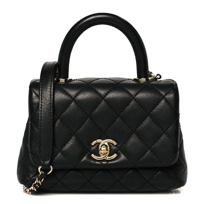 Chanel Caviar Quilted Extra Mini Coco Handle Flap Black 1 of 11