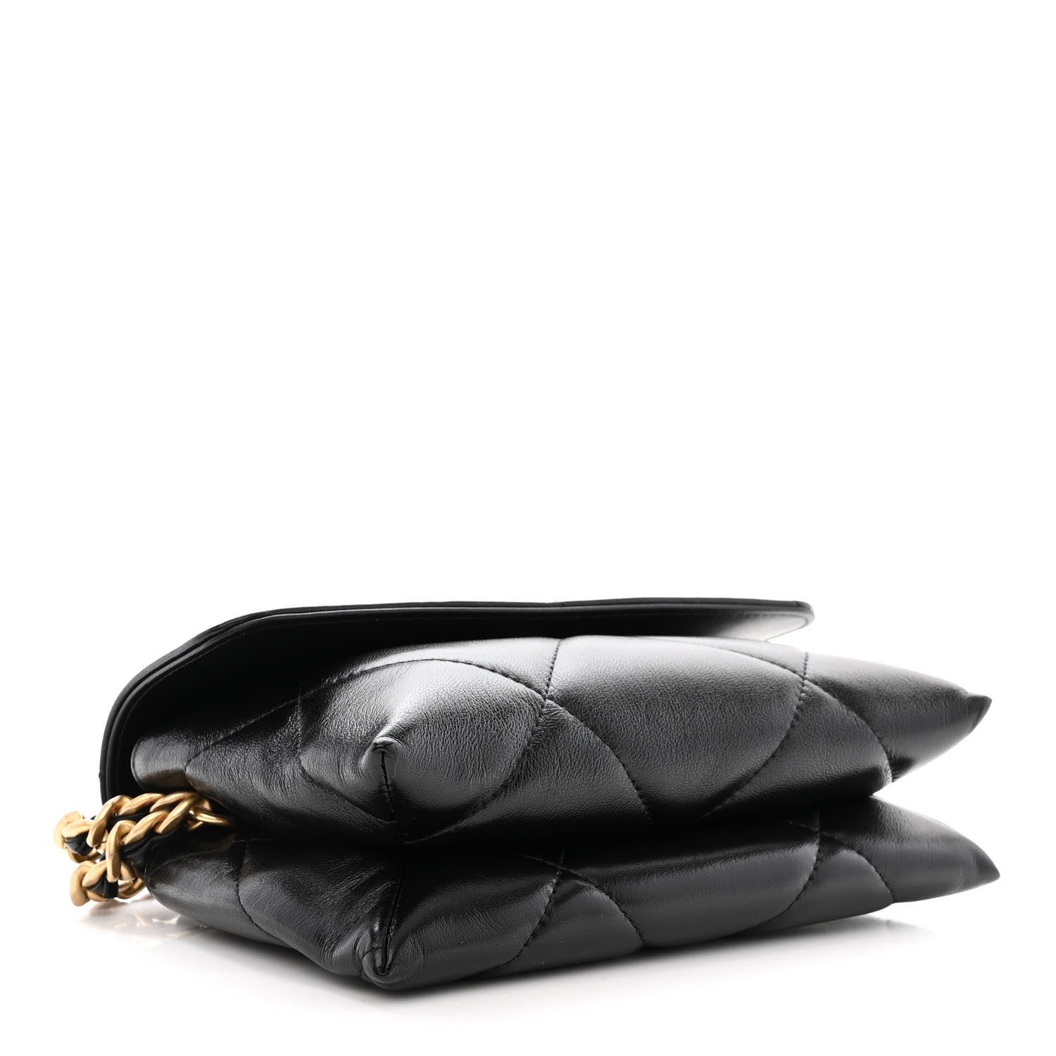 Chanel Lambskin Quilted Chanel 19 Flap Clutch Black 5 of 12