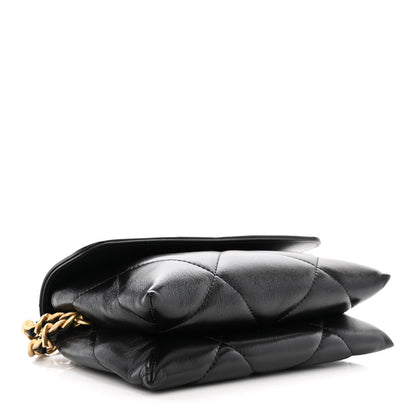 Chanel Lambskin Quilted Chanel 19 Flap Clutch Black 5 of 12