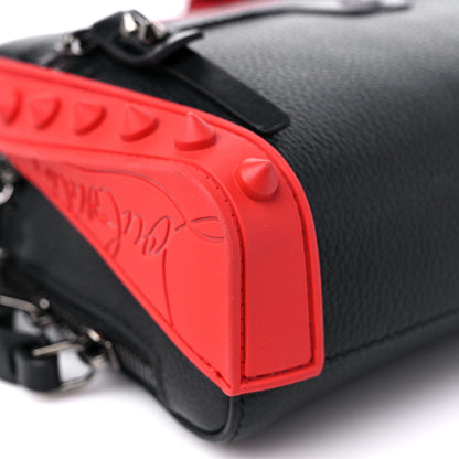Christian Louboutin Empire Calfskin Gomme Spikes Loubitown Crossbody Loubi Black 9 of 12