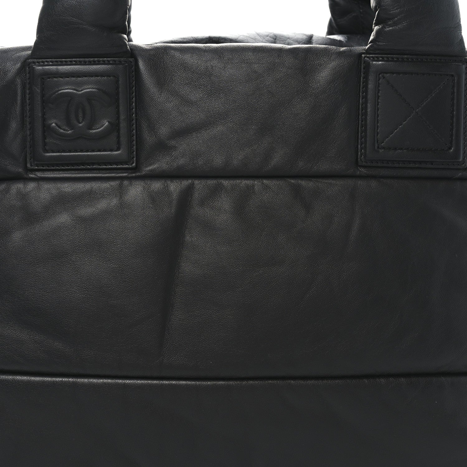 Chanel Lambskin Quilted Medium Coco Cocoon Reversible Tote Black 8 of 10