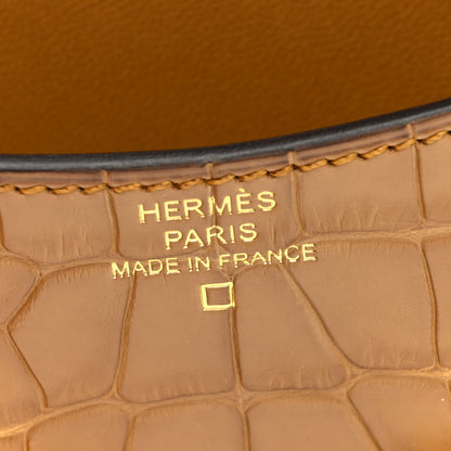 Hermes Matte Alligator Constance Slim Wallet Kraft 7 of 9