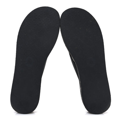 Gucci Rubber Chevron Womens GG Thong Sandals 39 Black 7 of 10