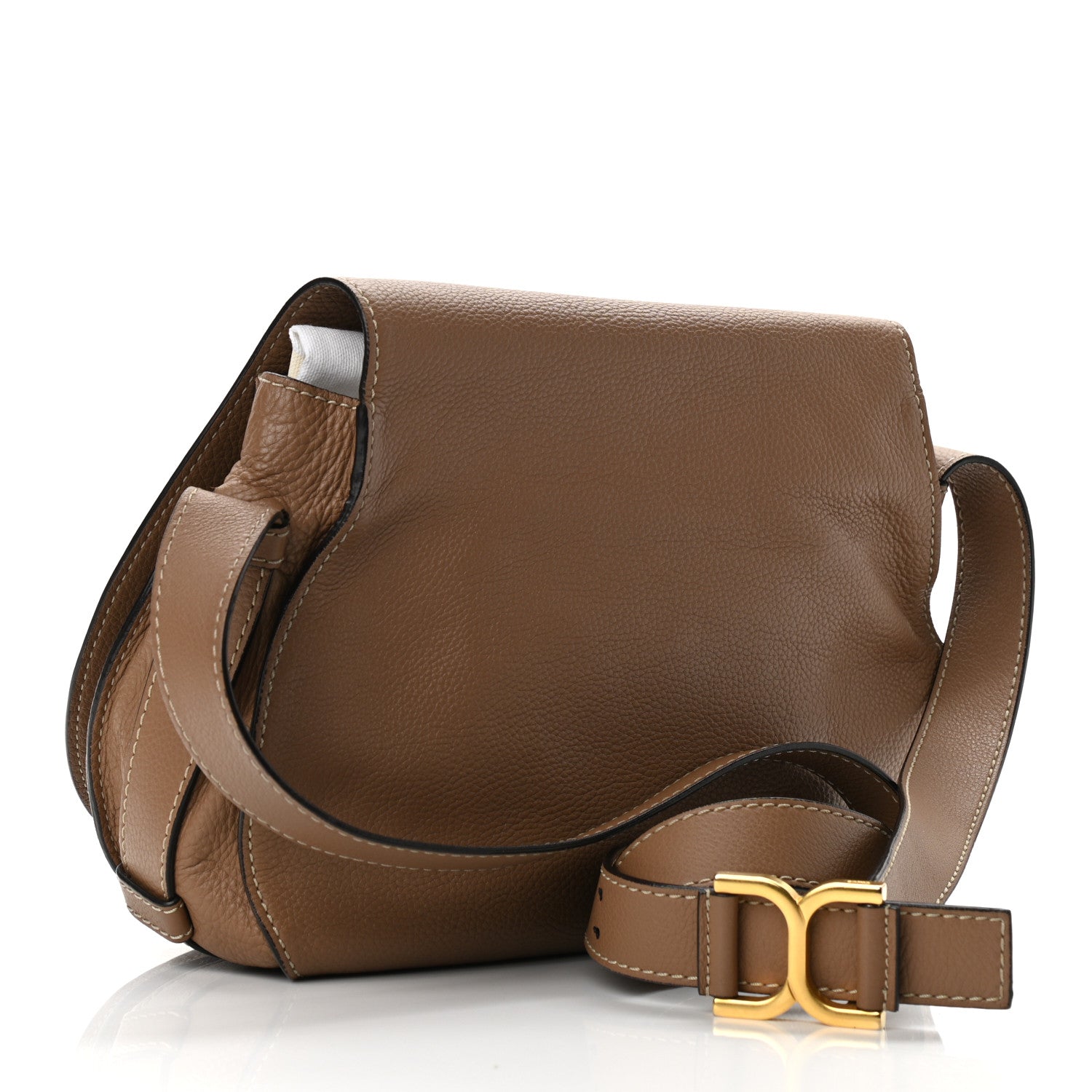 Chloe Calfskin Medium Marcie Round Crossbody Bag Nut 3 of 10