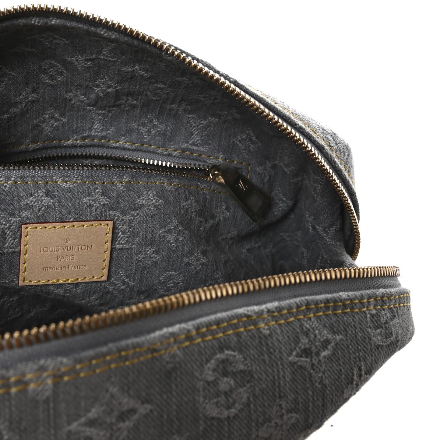 Monogram Denim Cosmetic Pouch GM Cloudy Cloudy Grey