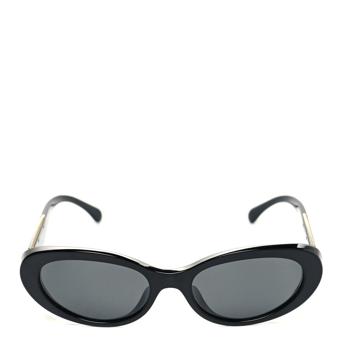 Acetate Oval Sunglasses 5515-A Black