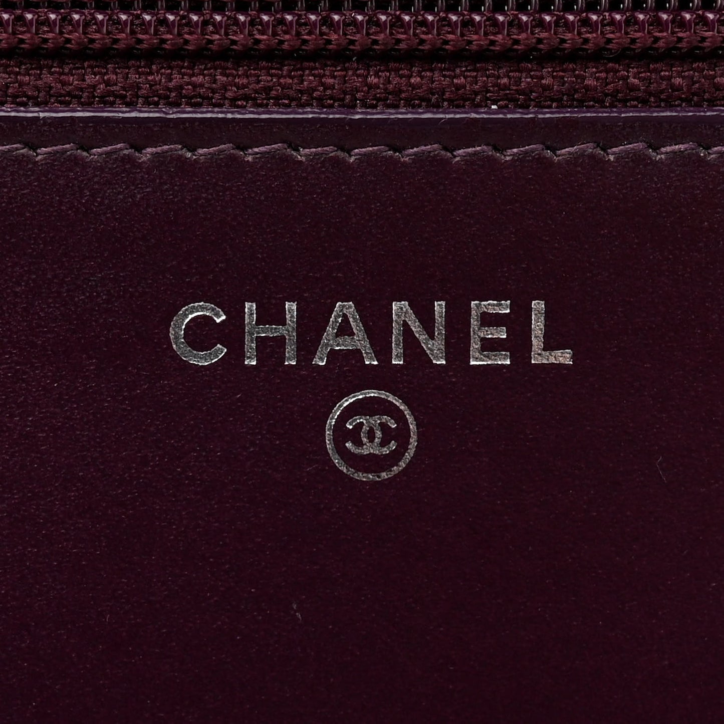 Patent Quilted Wallet On Chain WOC Purple