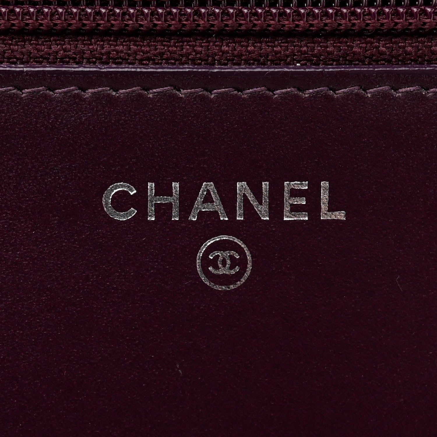 Chanel Patent Quilted Wallet On Chain WOC Purple 6 of 12