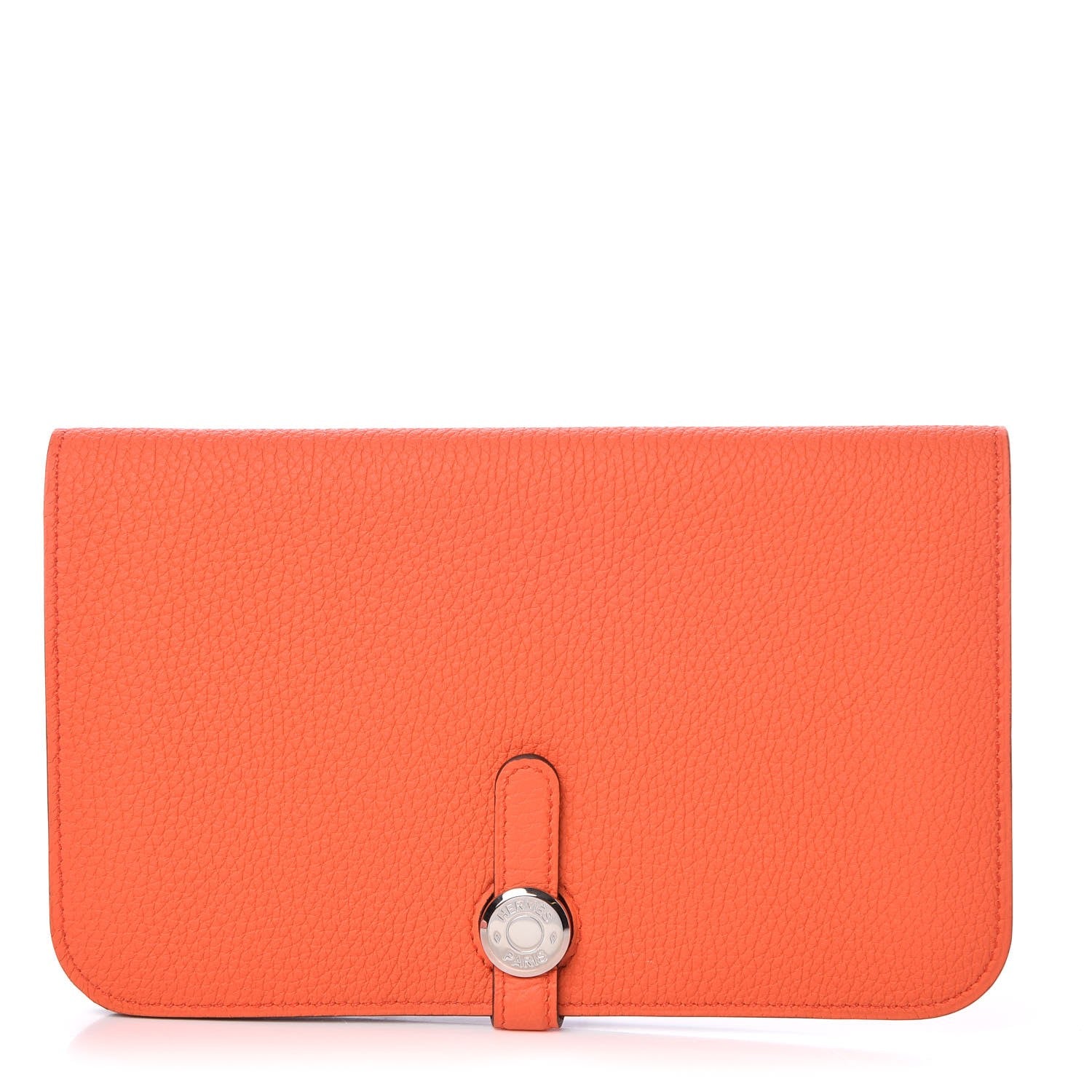 Hermes Togo Dogon Duo Wallet Poppy Rose Candy 1 of 9