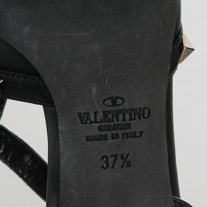 Valentino Garavani Calfskin Nappa Rockstud Ankle Strap 65mm Pumps 37.5 Black 6 of 7