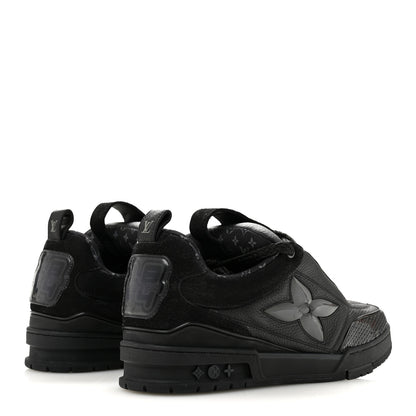 Louis Vuitton Calfskin Suede Mens LV Skate Sneakers 9 Black 5 of 8