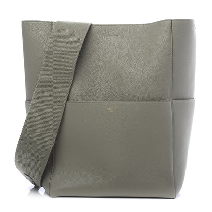Celine Soft Grained Calfskin Sangle Bucket Bag Taupe 1 of 9