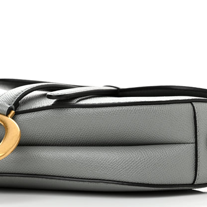 Christian Dior Grained Calfskin Saddle Bag Grey 10 of 10