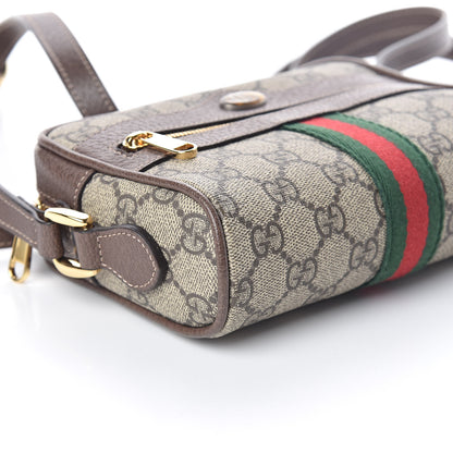 Gucci GG Supreme Monogram Web Mini Ophidia Shoulder Bag Brown 7 of 8