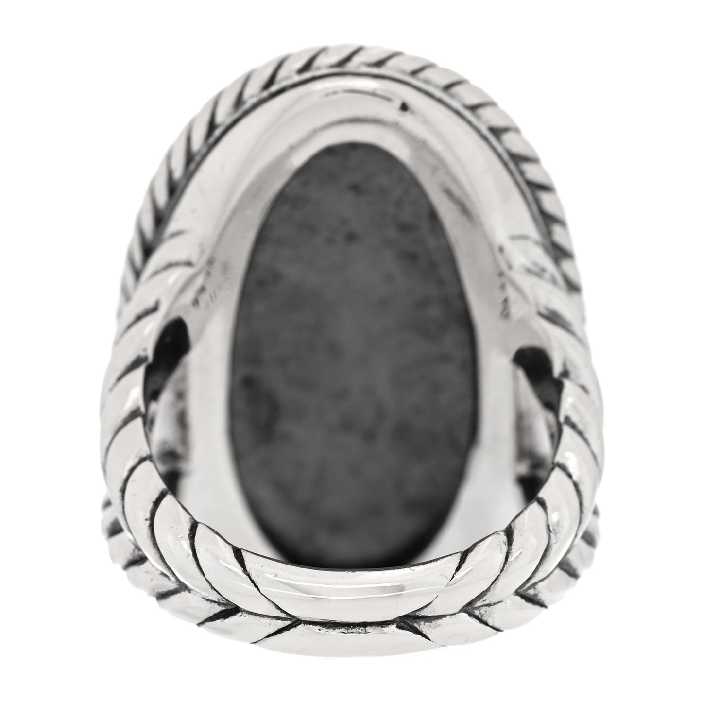 Sterling Silver Diamond Midnight Melange Cable Ring 54 7