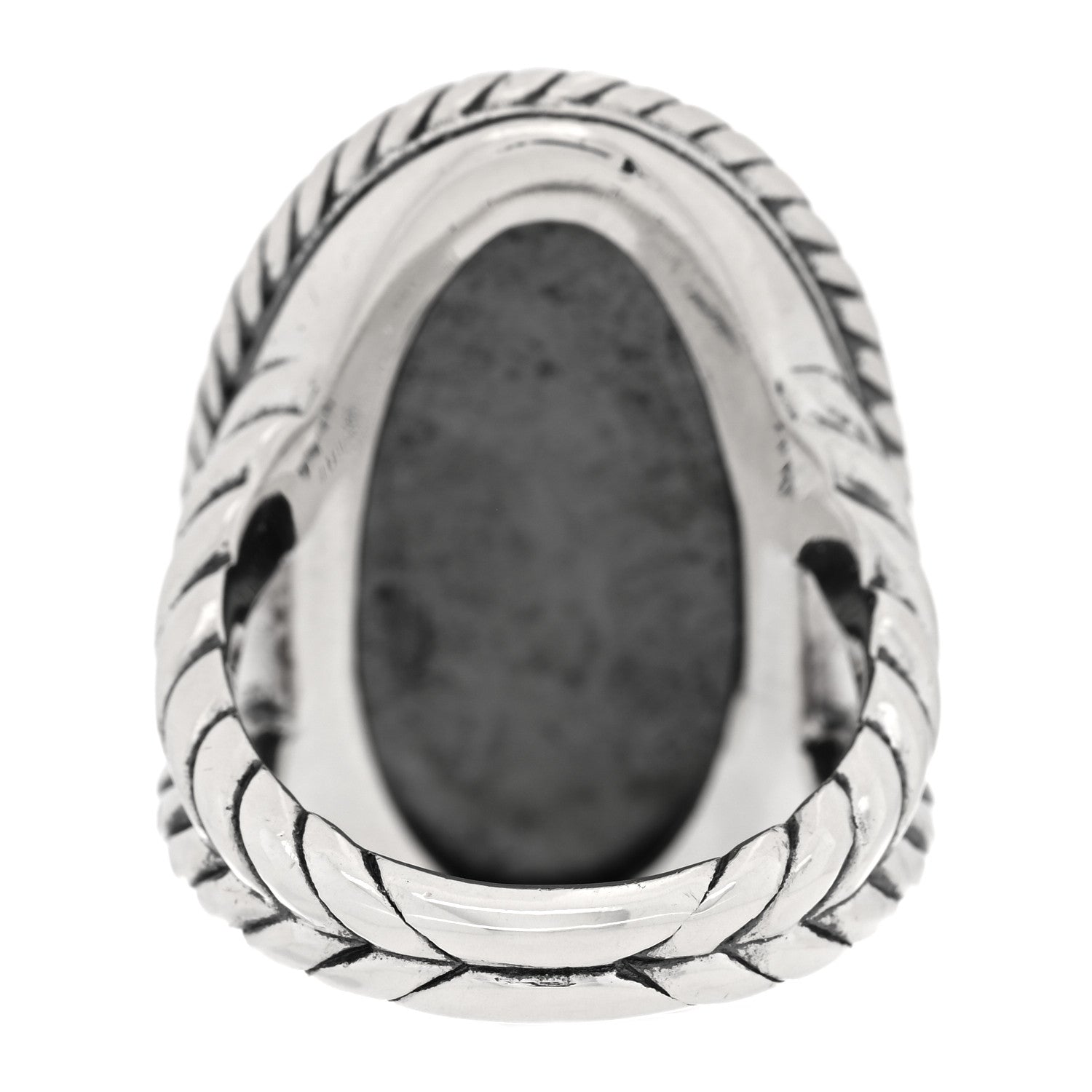 David Yurman Sterling Silver Diamond Midnight Melange Cable Ring 54 7 3 of 4
