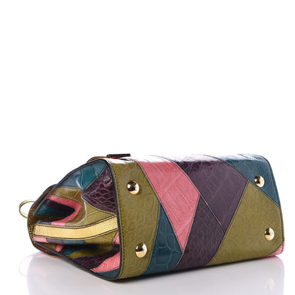Valentino Garavani Patchwork Crocodile Dome Handbag Multicolor 4 of 10