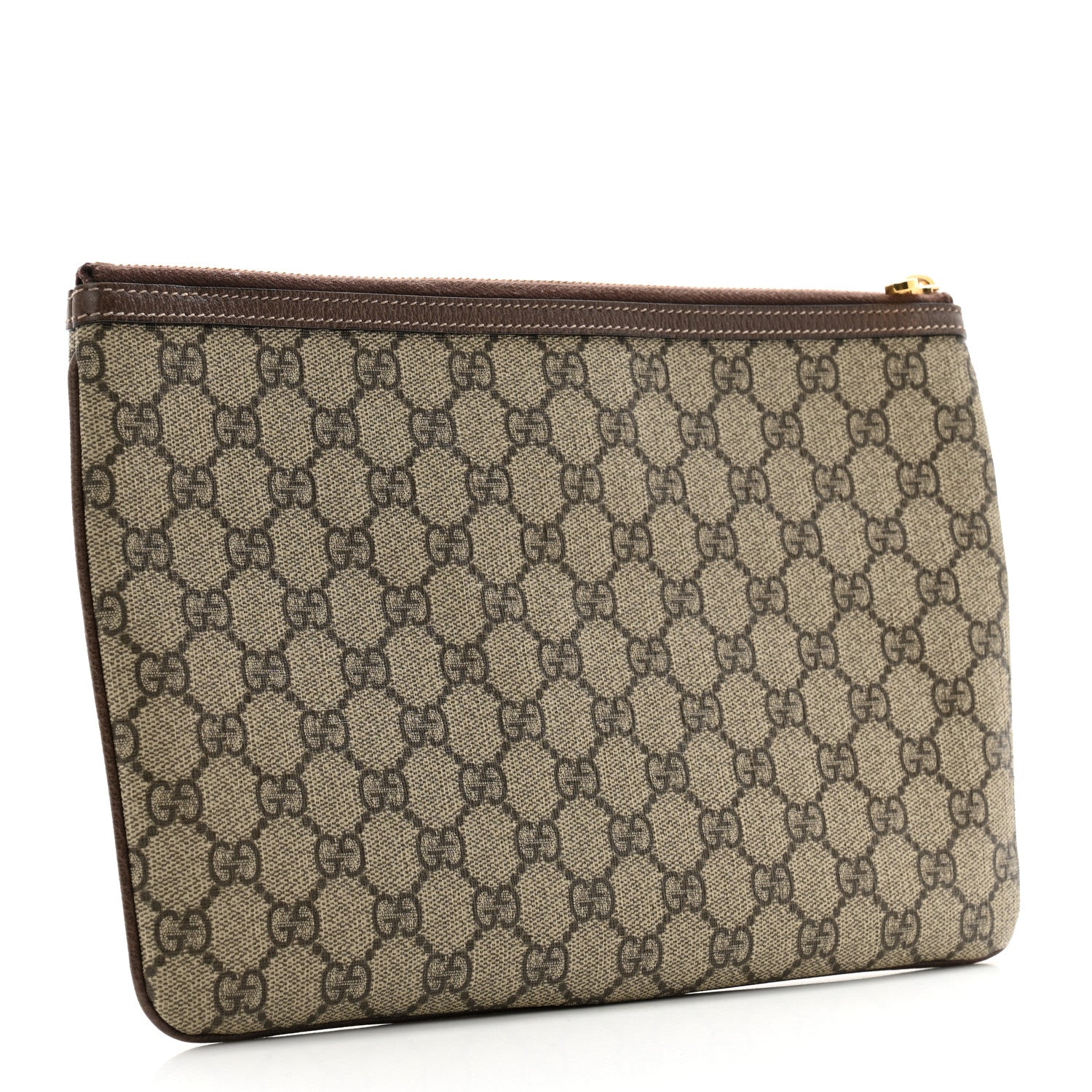 Gucci GG Supreme Monogram Large Ophidia Pouch Clutch Brown 3 of 13
