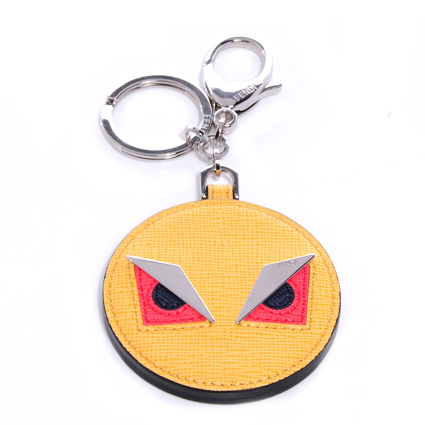 Saffiano Monster Key Chain Yellow