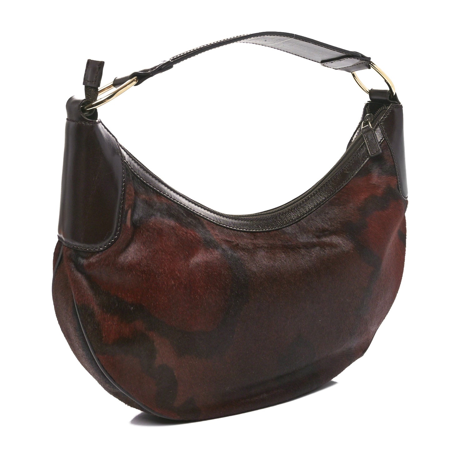 Pony Hair Half Moon Hobo Brown