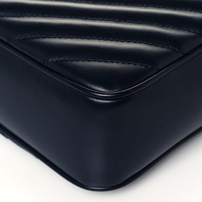 Saint Laurent Calfskin Matelasse Monogram Lou Camera Bag Navy 5 of 14