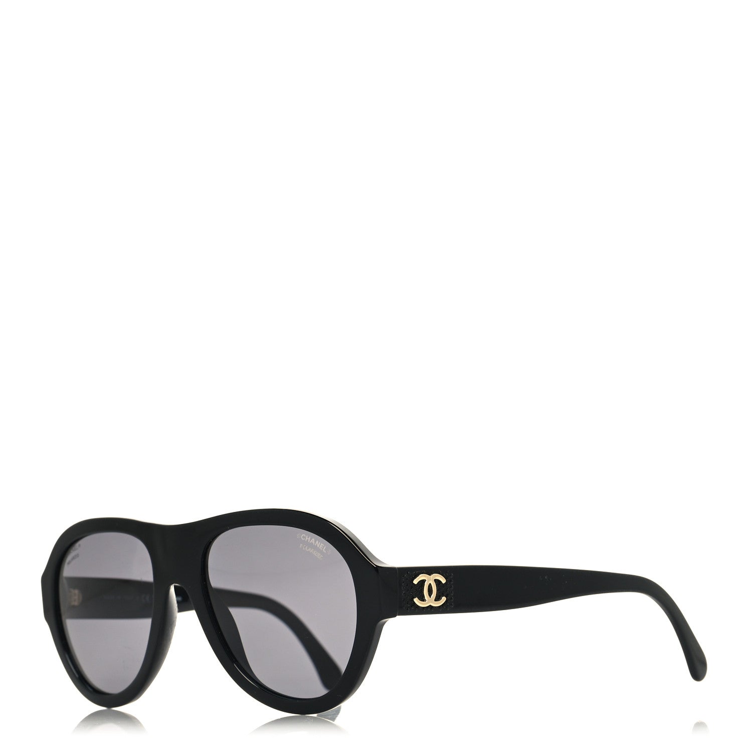 Chanel Acetate Strass Pilot Sunglasses 5467-B Black 1 of 8