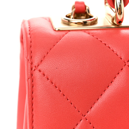 Chanel Lambskin Quilted Small Trendy CC Flap Dual Handle Bag Red 11 of 12