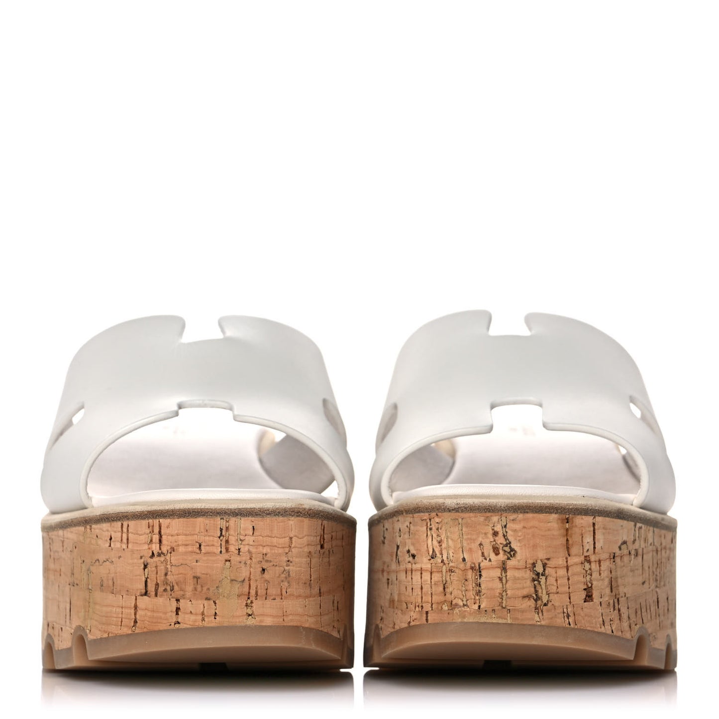 Calfskin Cork Eze 30 Sandals 38 White
