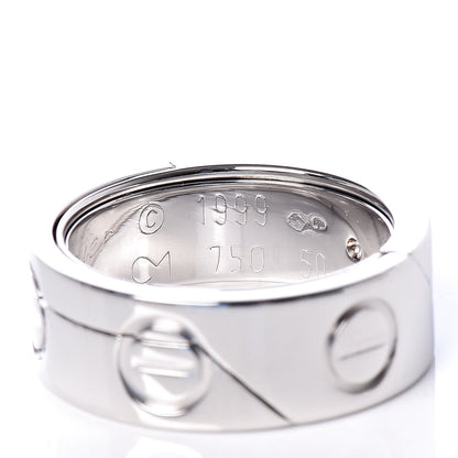 Cartier 18K White Gold 7mm Astro LOVE Ring 50 5.25 5 of 7